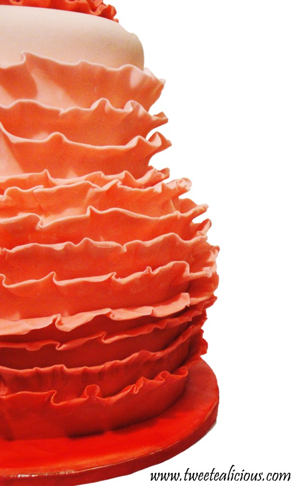 Pink Ruffle Cake Side