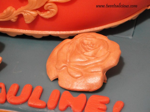 Rose Pin made with Fondant