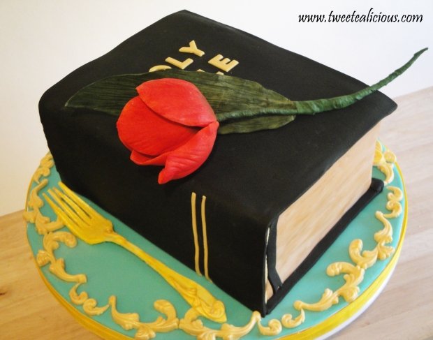 Bible with Rose of Sharon Cake