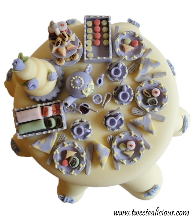Bella's Tea Party Cake Top View