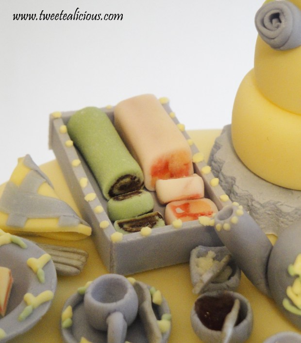 Tray with Swiss Roll and Battenburg Cake