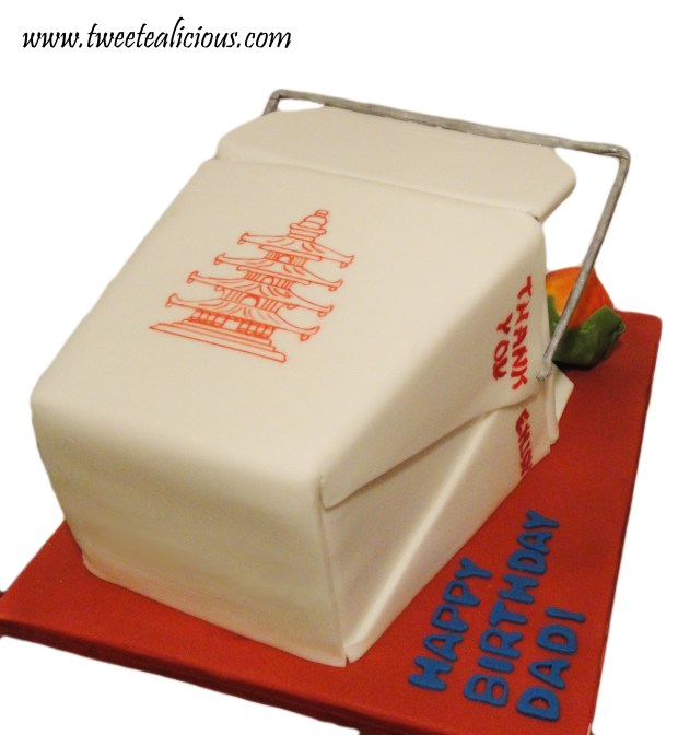 Takeout Box Cake Back